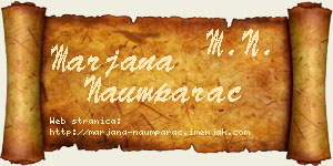 Marjana Naumparac vizit kartica
